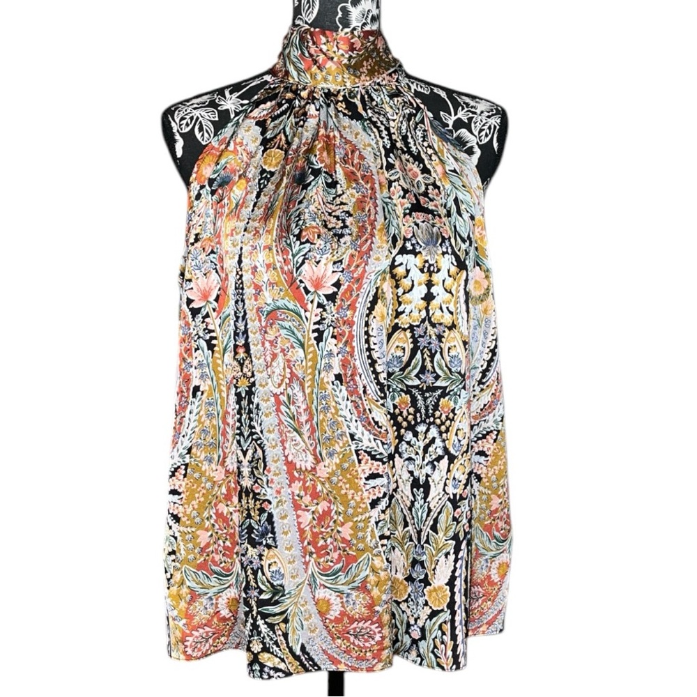1. State Floral Tie Back Halter Top